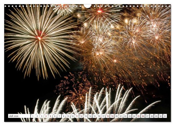 Produktbild: Feuerwerk - Kunstwerke am Himmel (Wandkalender 2026 DIN A3 quer), CALVENDO Monatskalender