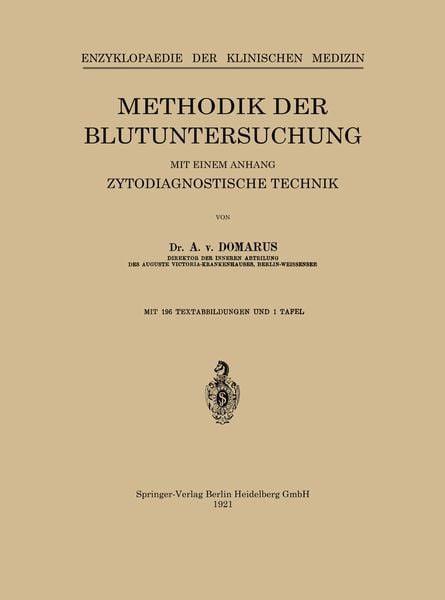 Produktbild: Methodik der Blutuntersuchung