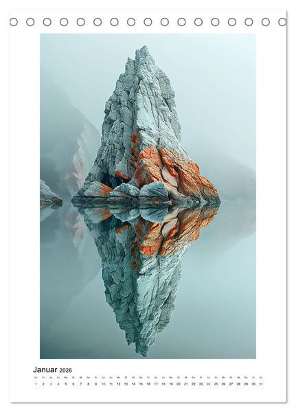 Produktbild: Spiegelungen - Reflektierte Sch&ouml;nheiten der Natur (Tischkalender 2026 DIN A5 hoch), CALVENDO Monatskalender