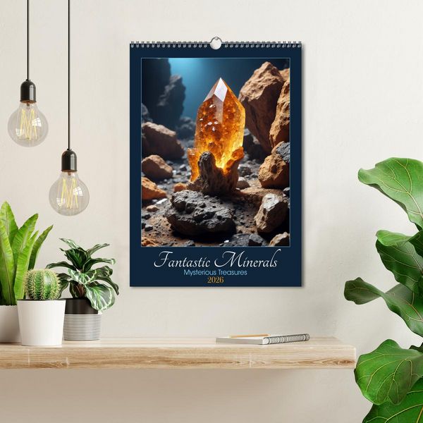 Produktbild: Fantastic Minerals - Mysterious Treasures (Wall Calendar 2026 DIN A3 portrait), CALVENDO 12 Month Wall Calendar