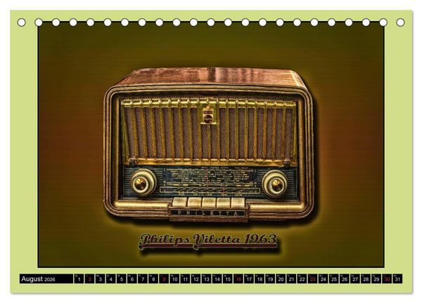 Produktbild: RADIO LEGENDEN (Tischkalender 2026 DIN A5 quer), CALVENDO Monatskalender
