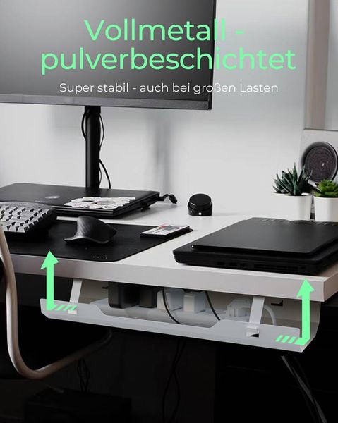 Produktbild: ICY BOX Kabelkanal Wei&szlig; (B x H x T) 125 x 90 x 610mm 1 St. IB-EWA100W-CM