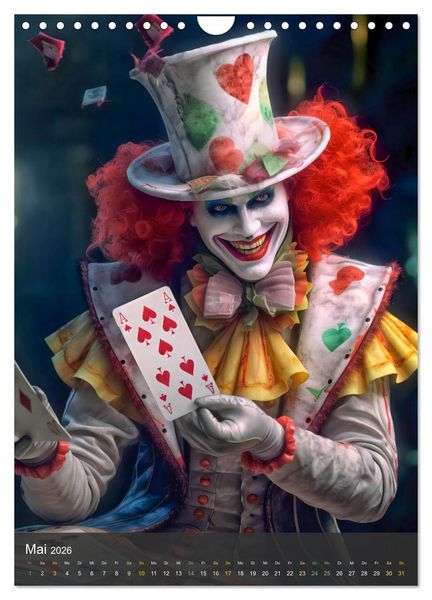 Produktbild: Ein Hauch von Magie - Schrille Clowns im Rampenlicht (Wandkalender 2026 DIN A4 hoch), CALVENDO Monatskalender