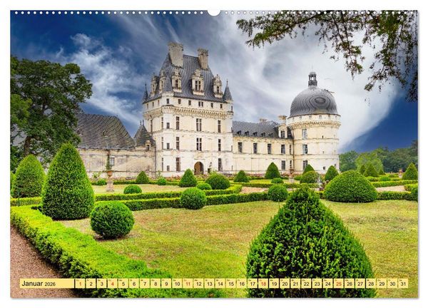 Produktbild: Ch&acirc;teaux. Im Tal der Loire (hochwertiger Premium Wandkalender 2026 DIN A2 quer), Kunstdruck in Hochglanz