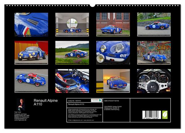 Produktbild: Renault Alpine A110 (hochwertiger Premium Wandkalender 2026 DIN A2 quer), Kunstdruck in Hochglanz