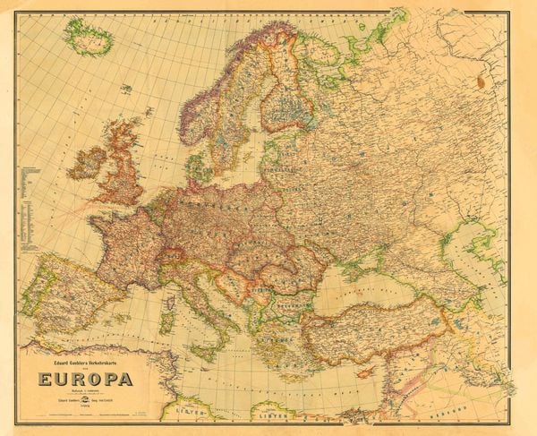 Produktbild: Historische Verkehrskarte von EUROPA 1942 [gerollt]