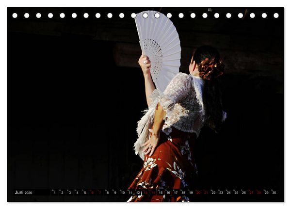 Produktbild: Flamenco. Spanischer Tanz (Tischkalender 2026 DIN A5 quer), CALVENDO Monatskalender