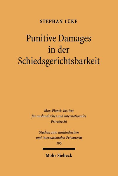 Produktbild: Punitive Damages in der Schiedsgerichtsbarkeit