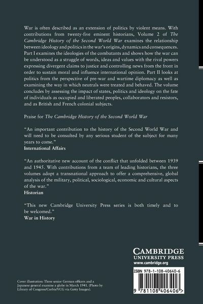 Produktbild: The Cambridge History of the Second World War