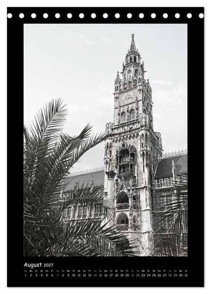 Produktbild: Liebenswertes M&uuml;nchen 2027 - Stilisierte Fotografien in schwarzwei&szlig; (Tischkalender 2027 DIN A5 hoch), CALVENDO Monatskalender