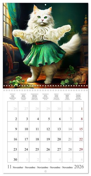 Produktbild: Cute Cats Dancing (Wall Calendar 2026 12 &times; 12 Inch) CALVENDO 12 Month Wall Calendar