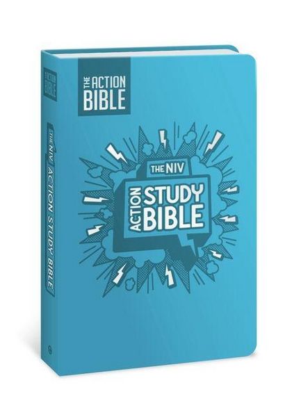 Produktbild: NIV Action Study Bible, Leathersoft, Aqua, Full Color