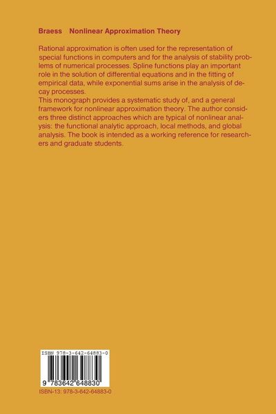 Produktbild: Nonlinear Approximation Theory