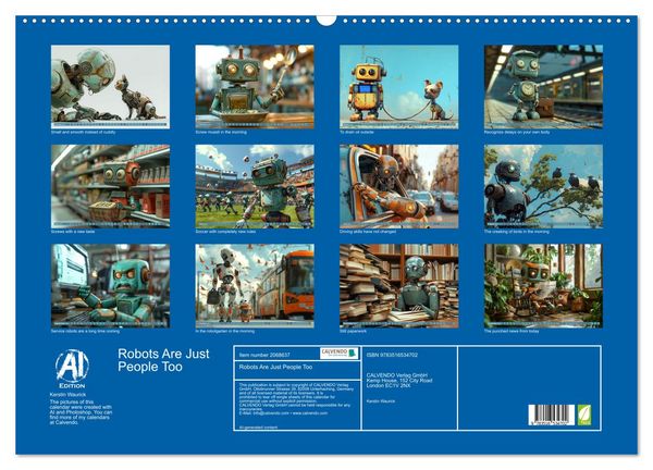 Produktbild: Robots Are Just People Too (Wall Calendar 2026 DIN A2 landscape), CALVENDO 12 Month Wall Calendar