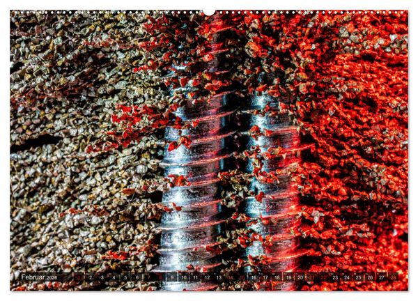 Produktbild: Experimentelle Makrofotografie mit Eisenpulver und Aluminiumfolie (hochwertiger Premium Wandkalender 2026 DIN A2 quer), Kunstdruck in Hochglanz