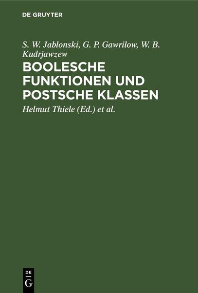 Produktbild: Boolesche Funktionen und Postsche Klassen