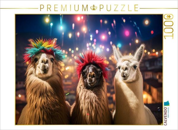 Produktbild: CALVENDO Puzzle Ein Motiv aus dem Kalender Die Welt der Alpakas | 1000 Teile Lege-Gr&ouml;&szlig;e 64x48cm Foto-Puzzle f&uuml;r gl&uuml;ckliche Stunden