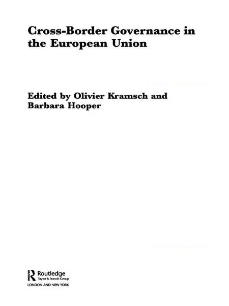 Produktbild: Cross-Border Governance in the European Union