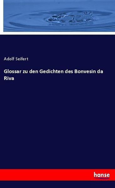 Produktbild: Glossar zu den Gedichten des Bonvesin da Riva