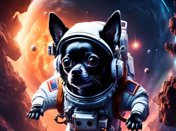 Produktbild: CALVENDO Puzzle Chihuahua Raumfahrer im Universum | 2000 Teile Lege-Gr&ouml;&szlig;e 90x67cm Foto-Puzzle f&uuml;r gl&uuml;ckliche Stunden