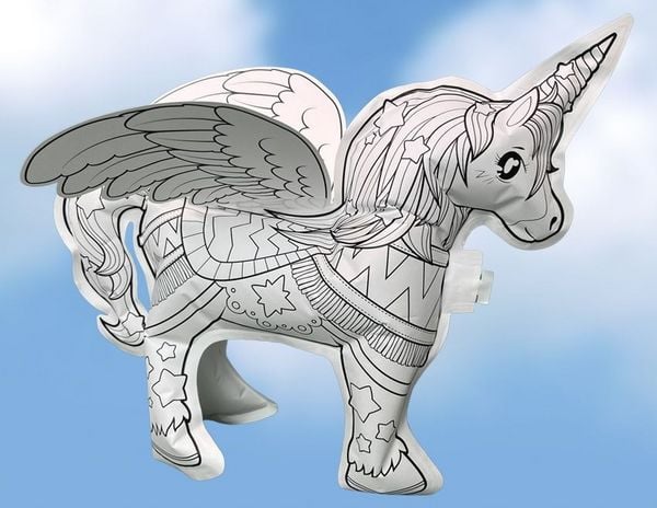 Produktbild: Paul G&uuml;nther 1592 - MAGIC UNICORN, Aufblasbares Ausmalbild, Anmalen, aufblasen, spielen!