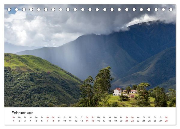 Produktbild: Bolivien - Einzigartige Landschaft (Tischkalender 2026 DIN A5 quer), CALVENDO Monatskalender
