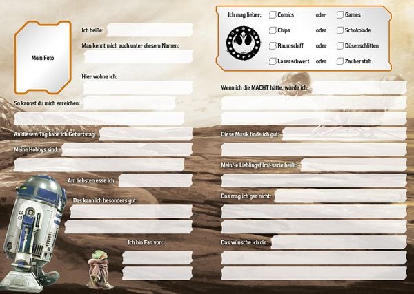 Produktbild: Star Wars The Mandalorian: Freundebuch