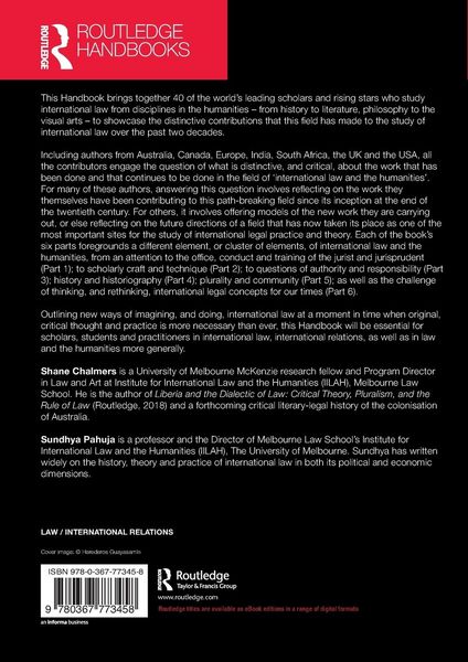 Produktbild: Routledge Handbook of International Law and the Humanities