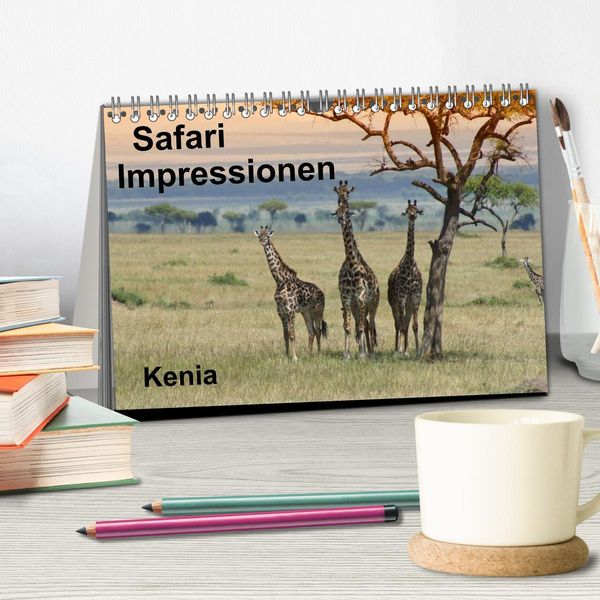 Produktbild: Safari Impressionen / Kenia (Tischkalender 2026 DIN A5 quer), CALVENDO Monatskalender
