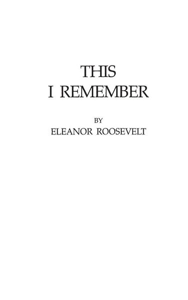 Produktbild: This I Remember