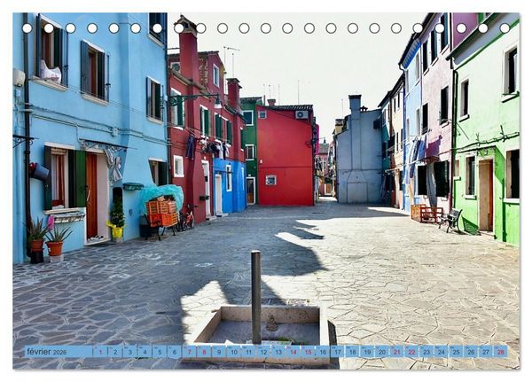 Produktbild: Le linge de Burano (Calendrier de bureau 2026 DIN A5 vertical), CALVENDO calendrier mensuel