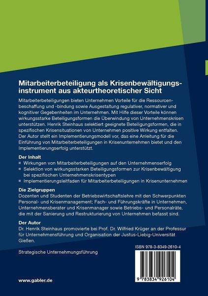 Produktbild: Mitarbeiterbeteiligung als Krisenbew&auml;ltigungsinstrument aus akteurtheoretischer Sicht