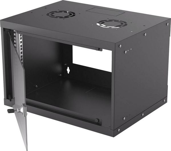 Produktbild: Intellinet Basic Line 6HE 19 Zoll Wandgeh&auml;use (B x H x T) 540 x 353 x 400 mm 6 HE Schwarz (RAL 9005)