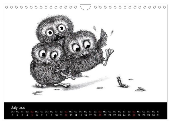 Produktbild: owls & friends 2026 (Wall Calendar 2026 DIN A4 landscape), CALVENDO 12 Month Wall Calendar