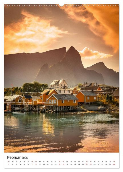 Produktbild: Norwegen - Eine Reise durch das skandinavische Land. (hochwertiger Premium Wandkalender 2026 DIN A2 hoch), Kunstdruck in Hochglanz