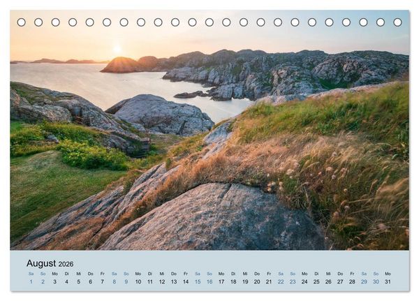 Produktbild: Naturgewalt Norwegen (Tischkalender 2026 DIN A5 quer), CALVENDO Monatskalender