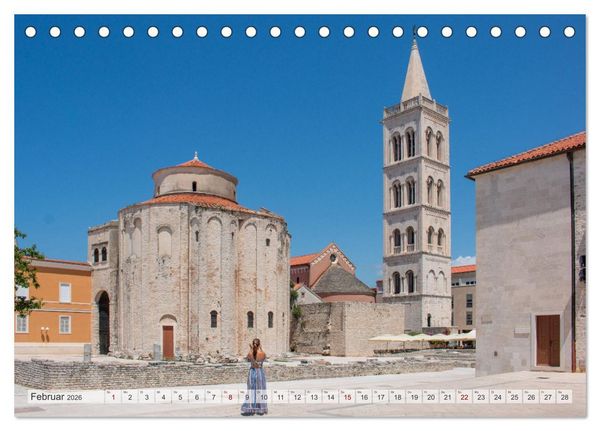 Produktbild: Zadar - R&ouml;mische Metropole in Kroatien (Tischkalender 2026 DIN A5 quer), CALVENDO Monatskalender