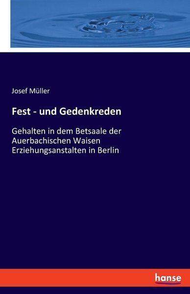 Produktbild: Fest - und Gedenkreden