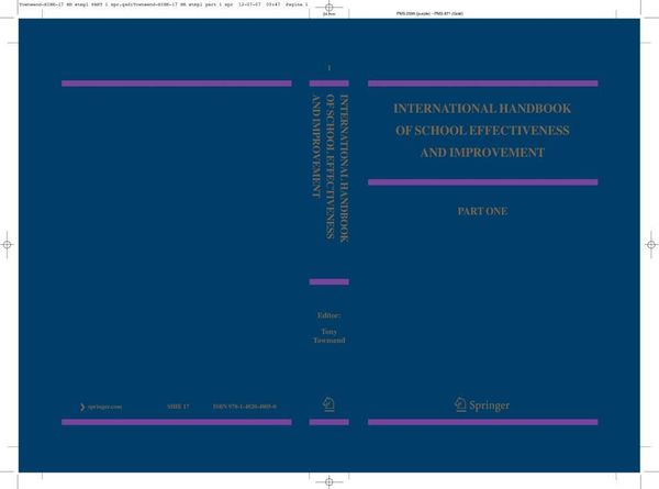 Produktbild: International Handbook of School Effectiveness and Improvement