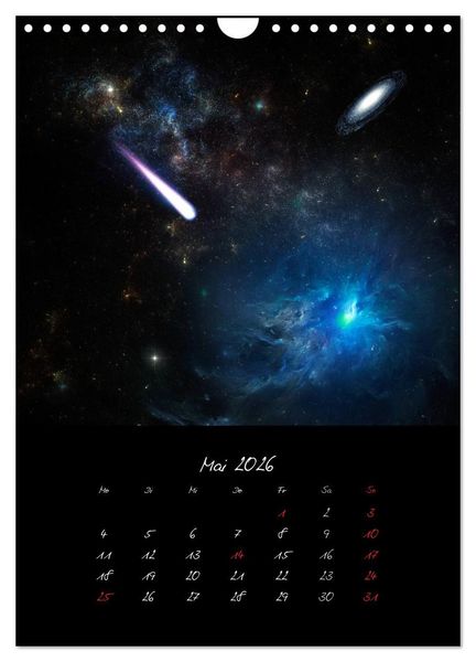 Produktbild: Die gro&szlig;e Reise in dem Universum (Wandkalender 2026 DIN A4 hoch), CALVENDO Monatskalender
