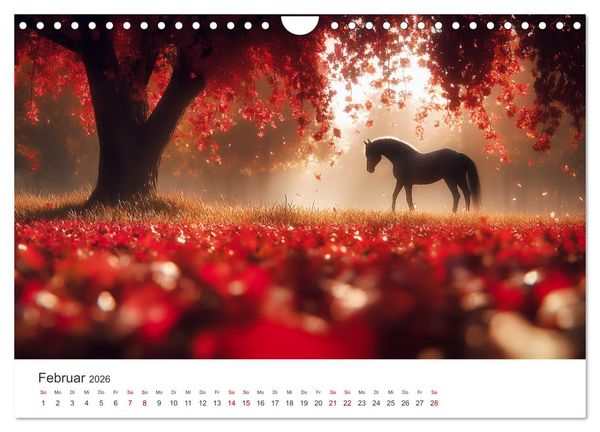 Produktbild: Im Wind der Freiheit - Ein Jahr voller Pferde (Wandkalender 2026 DIN A4 quer), CALVENDO Monatskalender