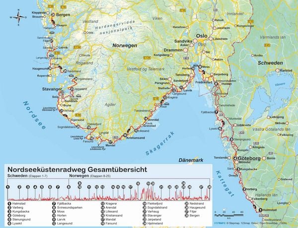 Produktbild: Schweden/Norwegen: Nordseek&uuml;stenradweg