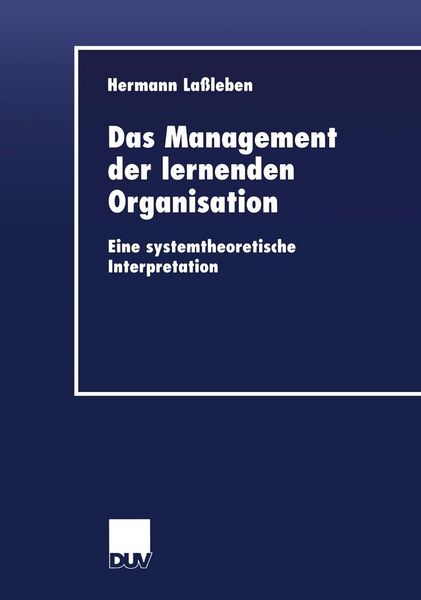 Produktbild: Das Management der lernenden Organisation