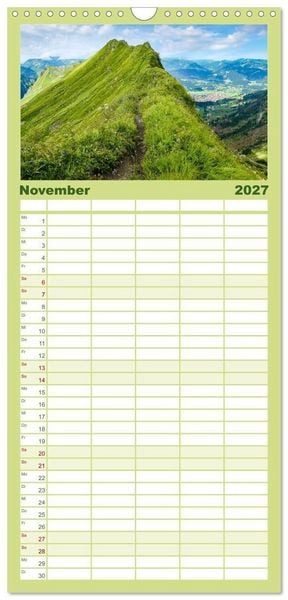 Produktbild: Familienplaner 2027 - Oberstdorf - Bergparadies in den Alpen mit 5 Spalten (Wandkalender, 21 x 45 cm) CALVENDO