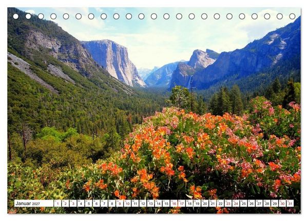 Produktbild: Naturwunder und Nationalparks der amerikanischen Westk&uuml;ste (Tischkalender 2027 DIN A5 quer), CALVENDO Monatskalender