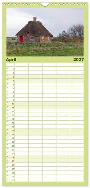 Produktbild: Familienplaner 2027 - Die Insel R&ouml;m&ouml; mit 5 Spalten (Wandkalender, 21 x 45 cm) CALVENDO