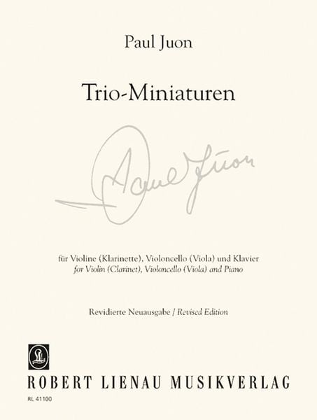 Produktbild: Trio Miniaturen f&uuml;r Violine (Klarinette), Violoncello (Viola) und Klavier