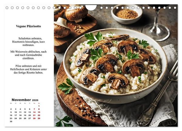 Produktbild: Green Delights - Ein Jahr voller veganer Gen&uuml;sse (Wandkalender 2026 DIN A4 quer), CALVENDO Monatskalender
