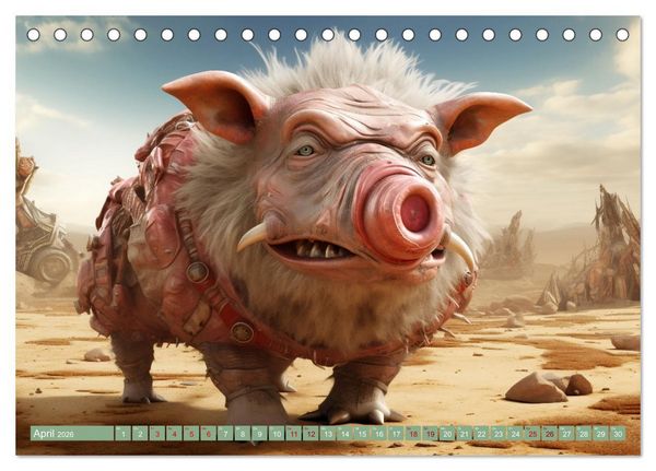 Produktbild: Galaktische Wesen (Tischkalender 2026 DIN A5 quer), CALVENDO Monatskalender