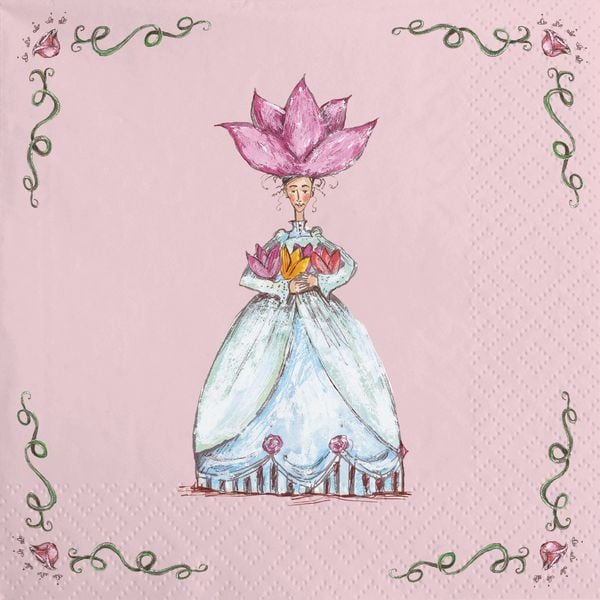 Produktbild: Serviette Bl&uuml;tenkuss, 25x25cm